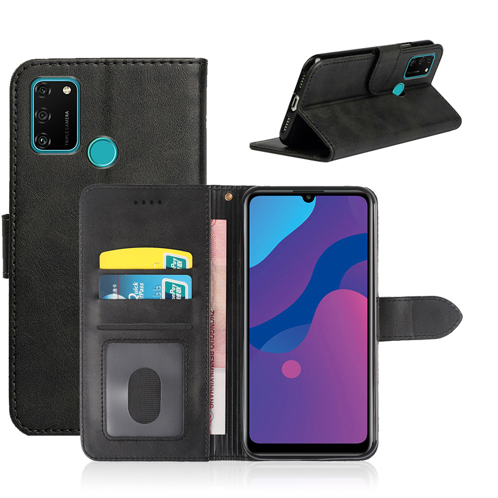 适用 华为 huawei honor 9a 小牛皮相框小牛皮纹手机皮套保护套