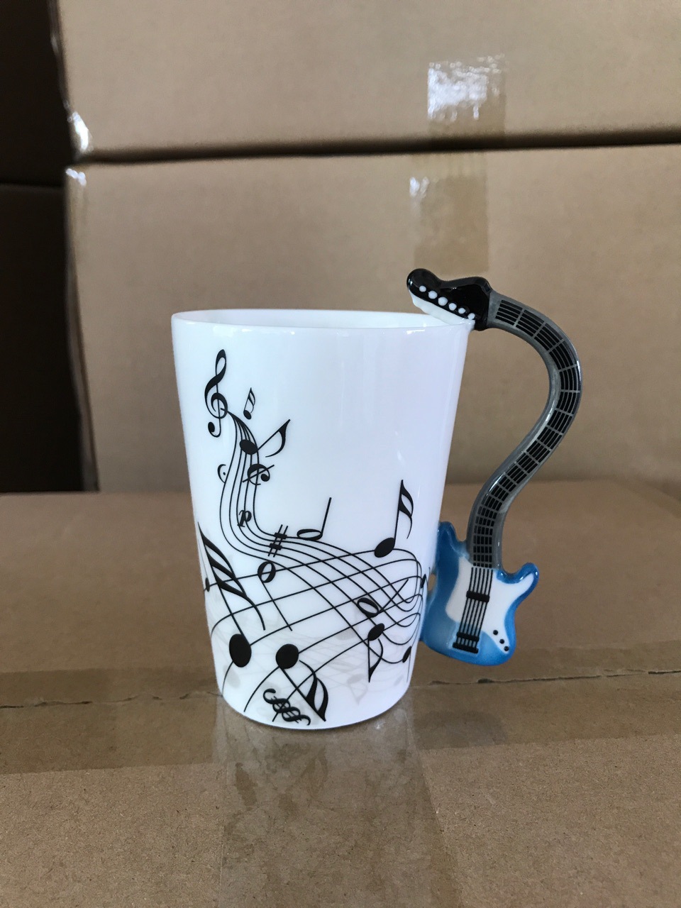 创意陶瓷水杯咖啡杯ins外贸马克杯乐器吉他杯厂家直销logo定制