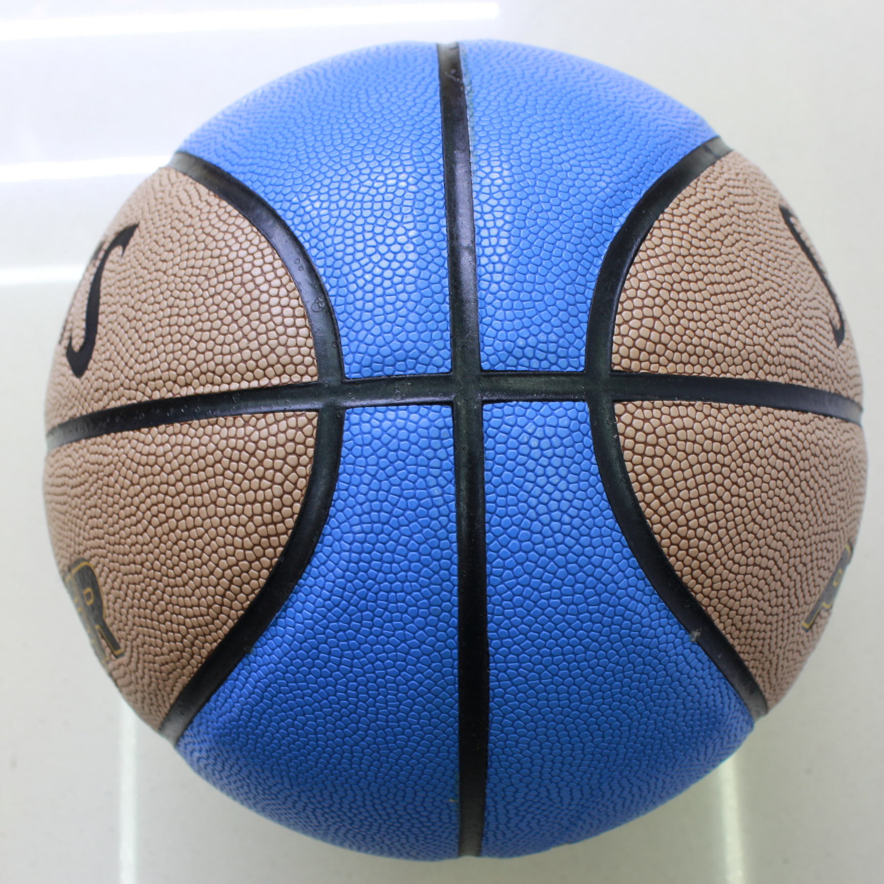 正品7号篮球吸汗pu皮8片蓝灰色室内外比赛篮球可来样定做可代发