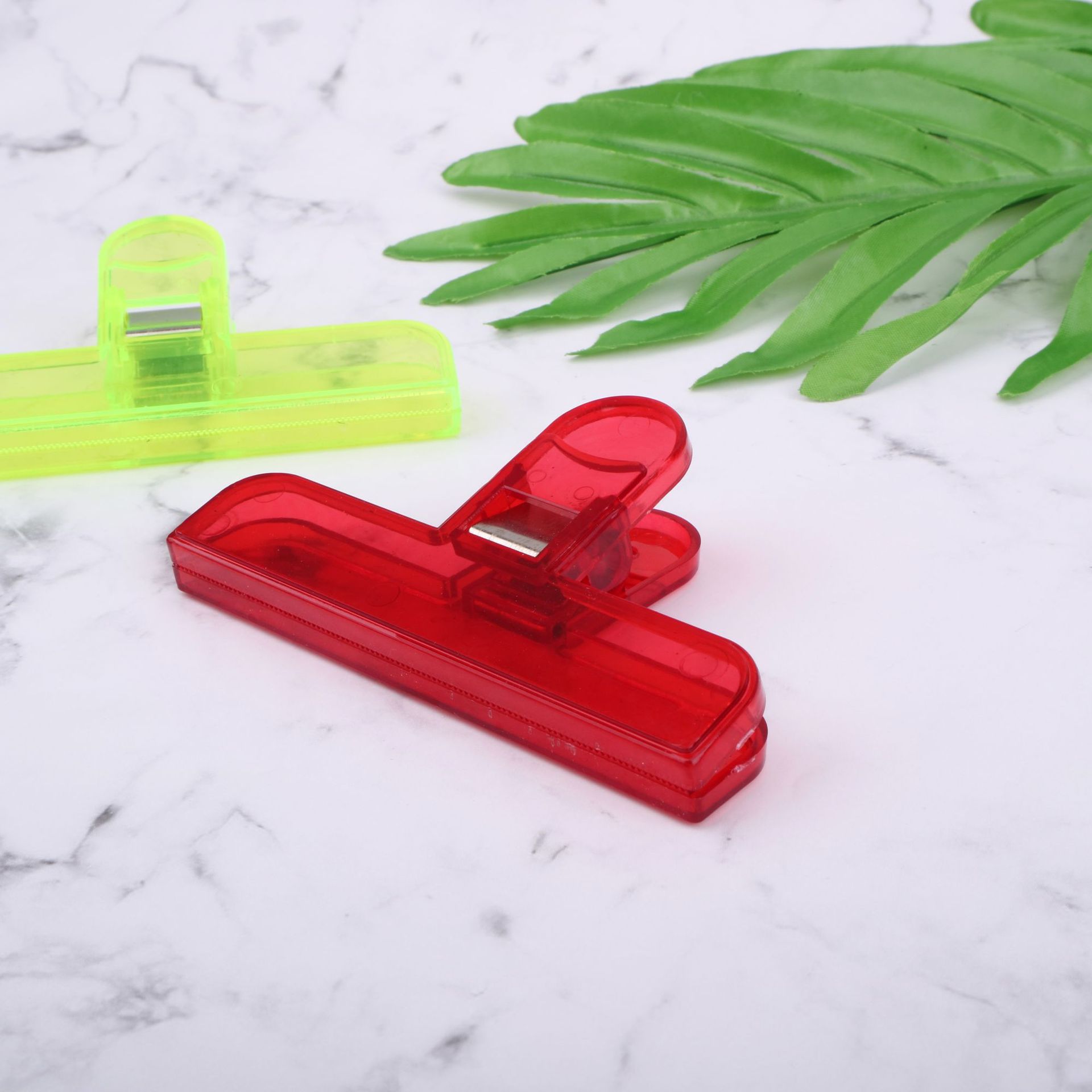 创意平板齿夹 小夹子 可爱彩色塑料文件夹试卷夹 拍摄装饰照片夹