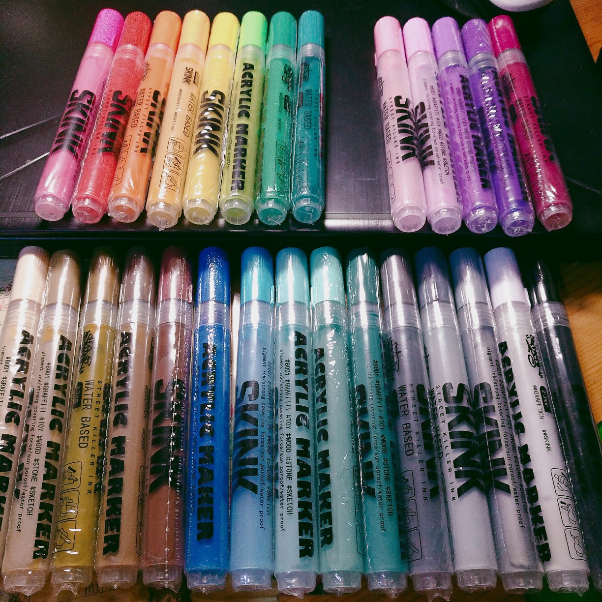 现货skink丙烯马克笔35色全套水性涂鸦马克笔画鞋 皮肤色-阿里巴巴