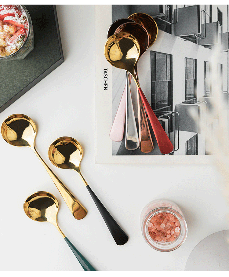 勺子家用创意可爱304不锈钢北欧风儿童吃饭网红大汤