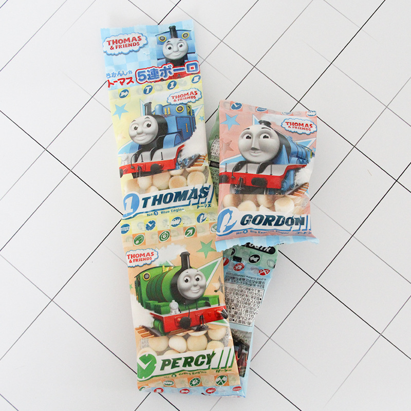 日本原装进口西村托马斯五连小馒头75g儿童老人饼干点心下午茶