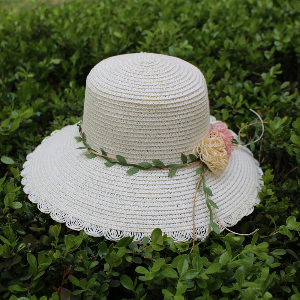 Fashion Simulation East China Beach Hat Summer Women's Sun Protection All-Matching Sun-Proof Hat Seaside Beach Straw Hat