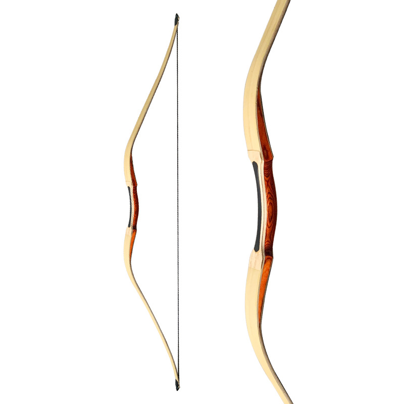 黑猎人 学徒竹背传统弓箭 一体弓射击射箭软稍长弓层压进口片