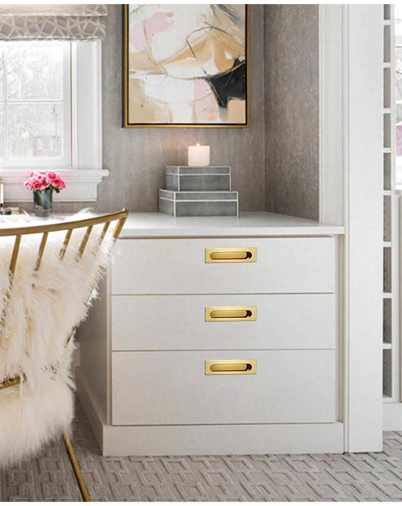 推拉门黑色拉手嵌入式柜门内嵌抽屉暗装拉手移门内扣柜子隐形暗扣