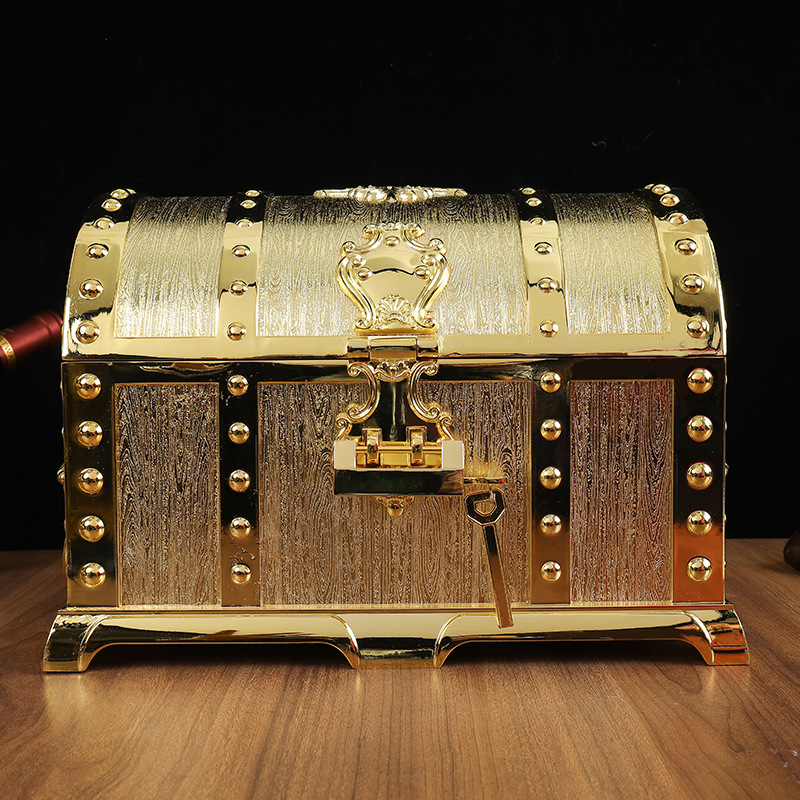 复古大号金属首饰盒金色收纳百宝箱现货摄影节目道具结婚礼物
