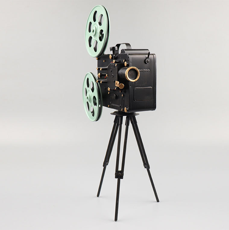 复古老式放映机模型铁皮手工艺收藏品怀旧橱窗摆件拍摄影道具摆设