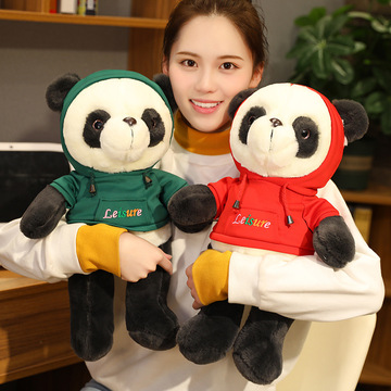 两色穿衣服小熊公仔毛绒玩具儿童节礼品可印logo一件代发