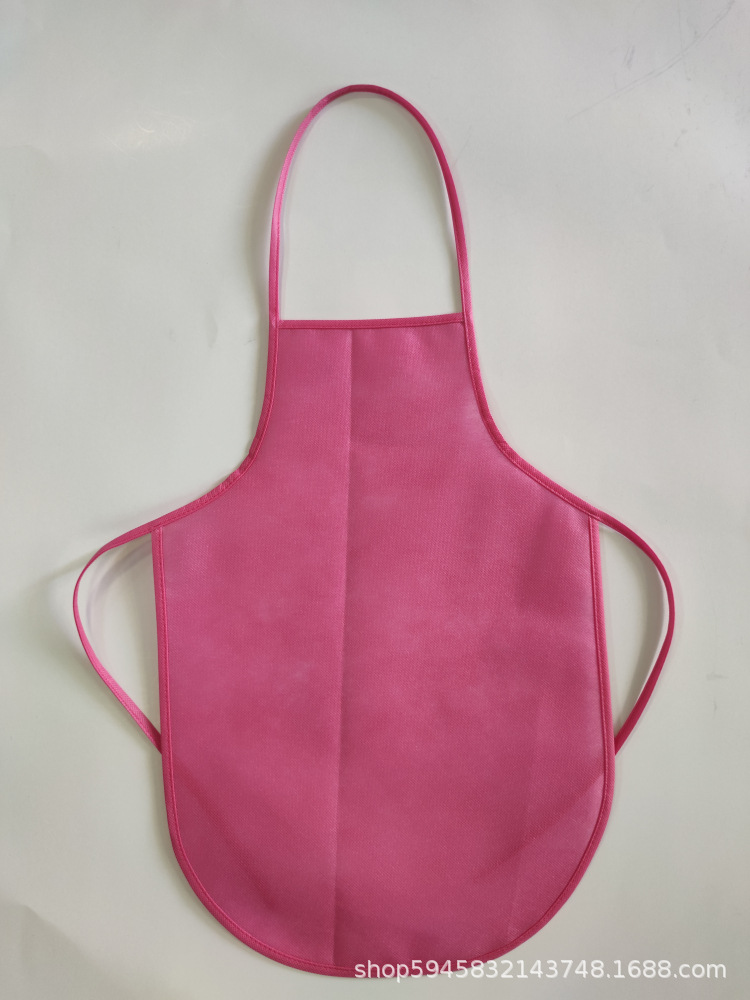 现货儿童无纺布围裙 绘画防污围兜 幼儿画画衣 围裙定做广告logo