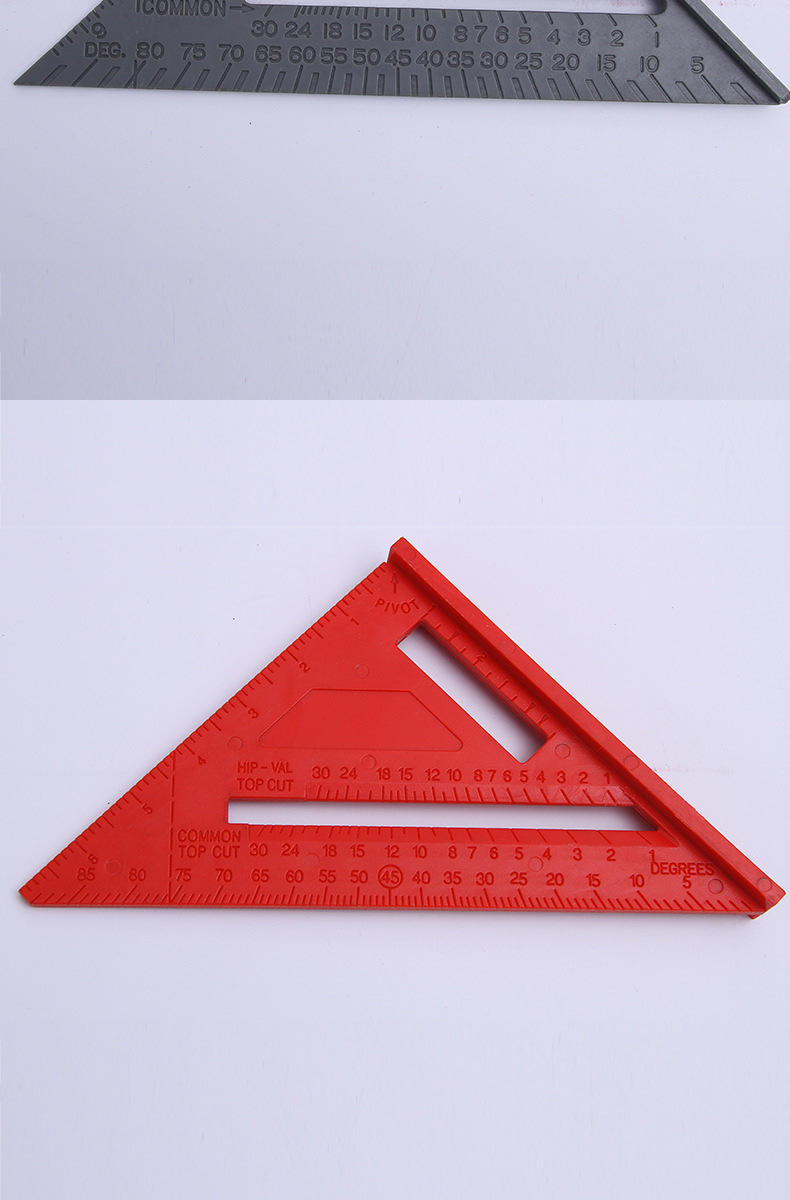 角度尺-cj-5034b高精度塑料三角板高档多功能木工三角尺90度直角尺子