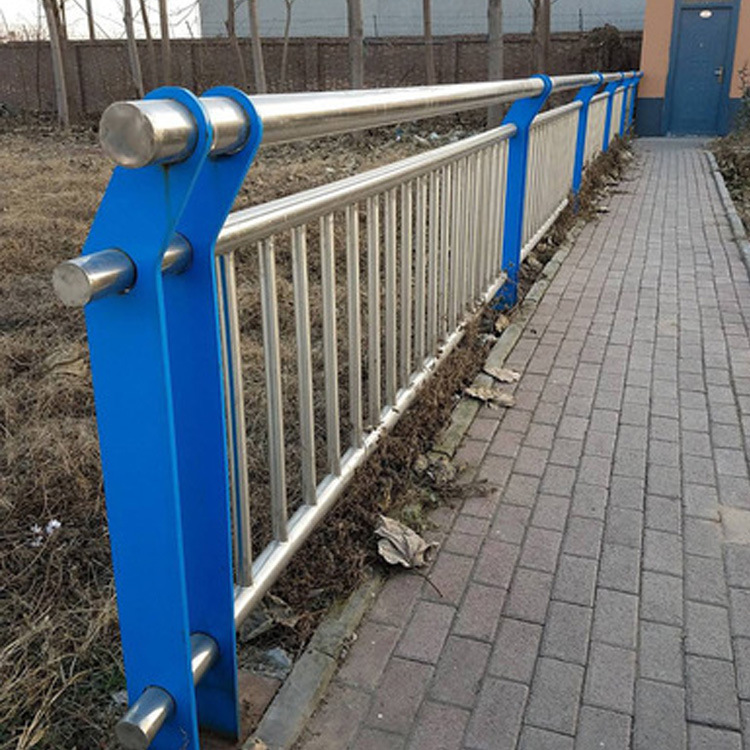 不锈钢栏杆桥梁河道防撞立柱护栏 304不锈钢景观护栏扶手栏杆现货