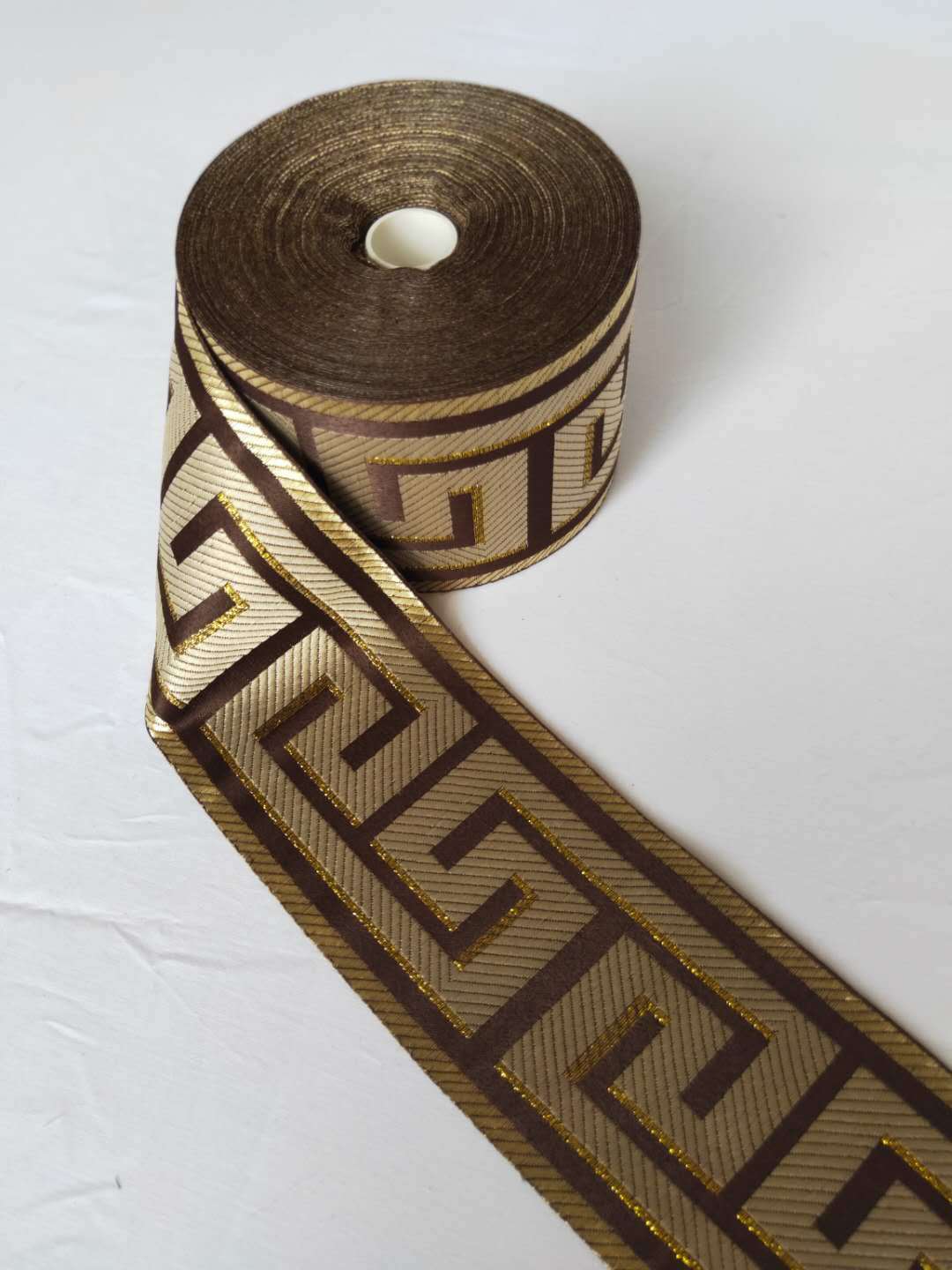 9厘米宽提花窗帘花边靠垫边织带长城纹窗帘靠垫移门服装花边