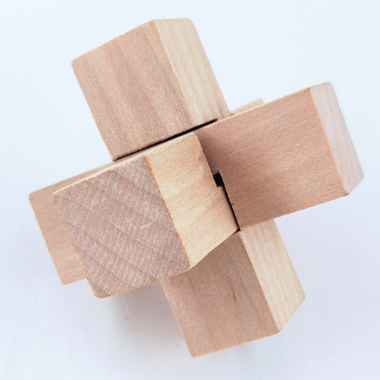 彩色禾木十五通孔明鲁班锁儿童玩具办公室摆件首脑协调智力开发