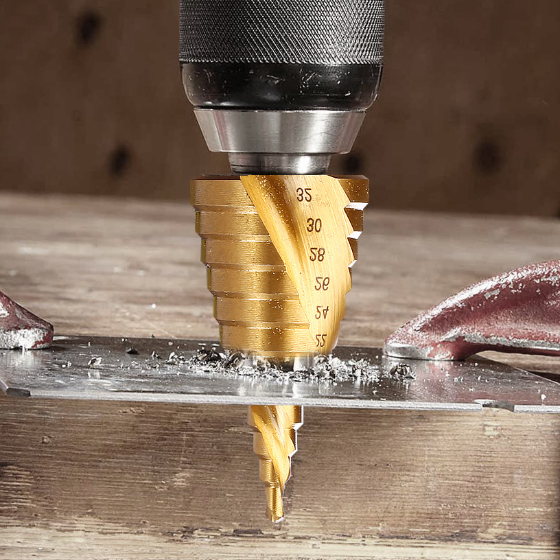 宝塔钻头万能打孔锥形阶梯钢铁超硬扩孔钻头不锈钢金属专用开孔器