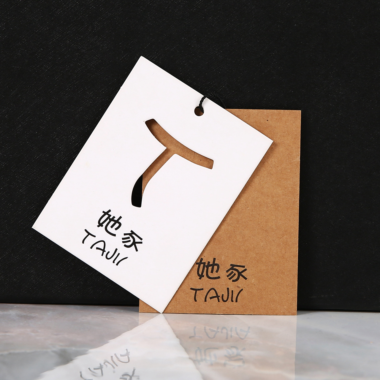 硬白卡牛皮纸异形方形镂空服装吊牌吊粒厂家定做批发 吊牌印logo