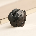 黑檀木鱼雕刻手工diy饰品配件批发钥匙扣汽车挂件用木质工艺品