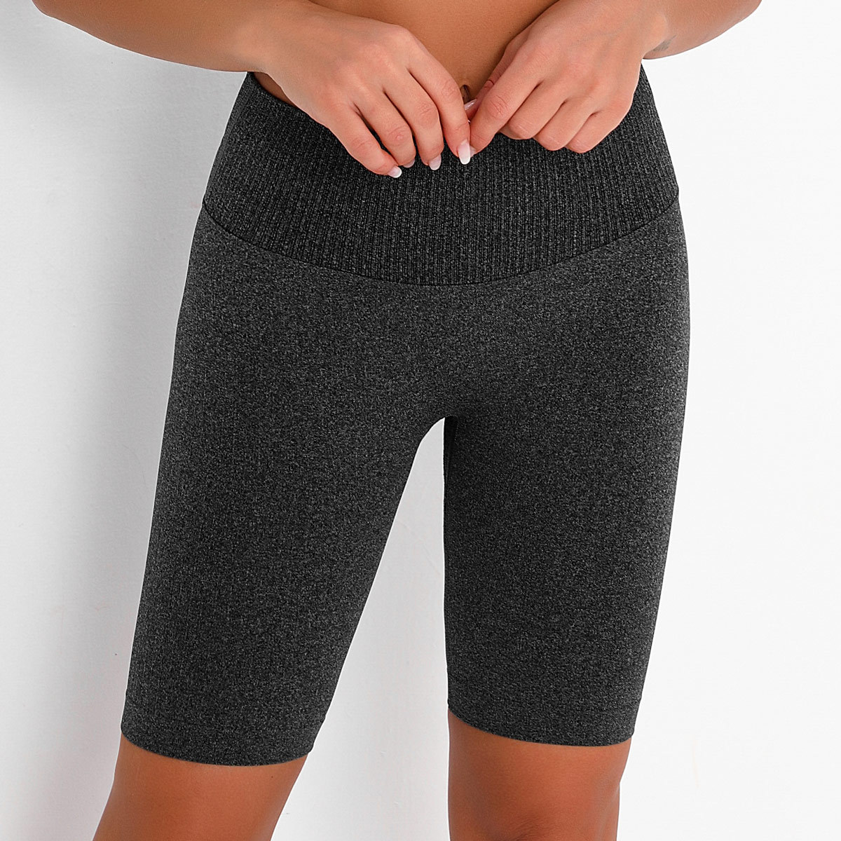 medias deportivas de secado rápido a rayas sin costuras pantalones cortos de yoga para correr fitness NSNS14025