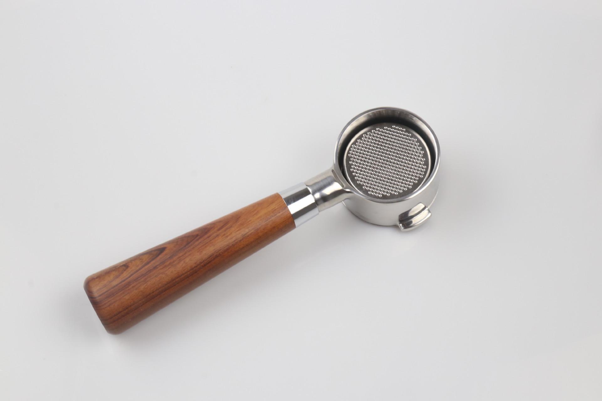 咖啡机手柄不锈钢咖啡机改装无底51mm两耳德龙意式家用酸枝木手柄