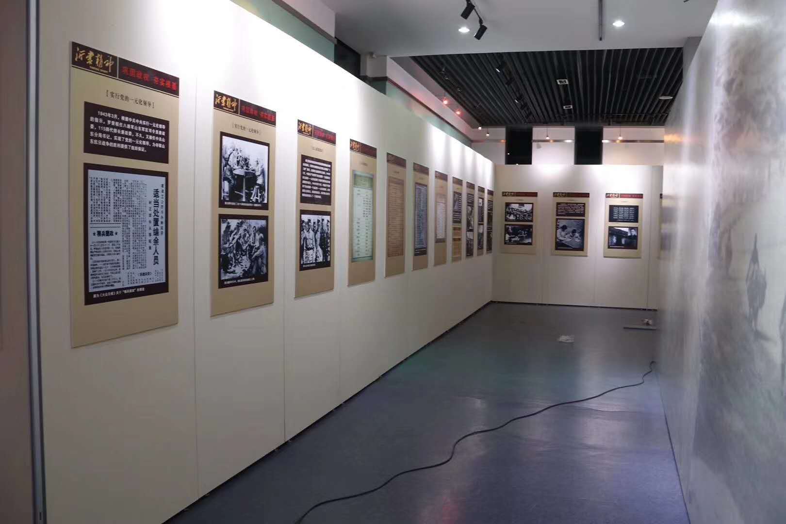 展览馆展墙无缝书画展板博物馆挂画隔断亚麻布背景墙铝合金框架