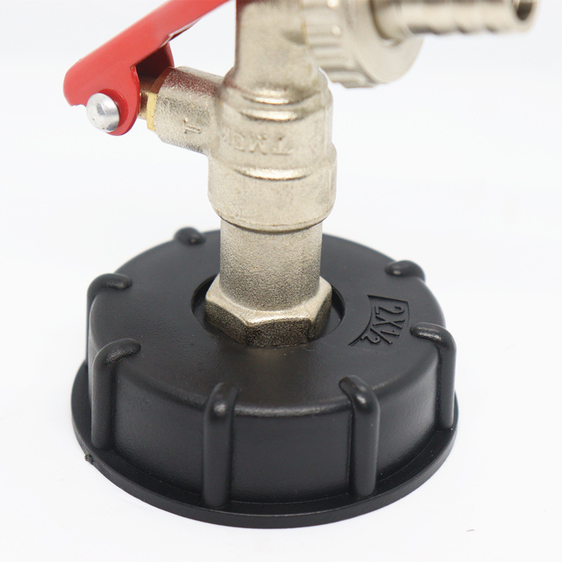 跨境吨桶配件吨桶接头ibc吨桶黄铜水嘴1/2寸带锁龙头接头