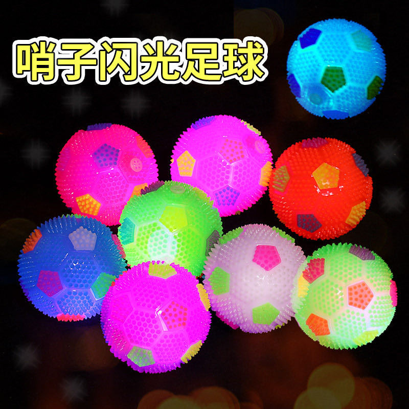 New Luminous Colorful Jumping Football Luminous Football Yiwu Children's Luminous Toys Stall Hot Wholesale