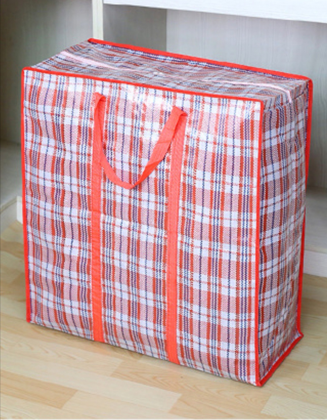 大袋子搬家打包行李编织袋防水尼龙蛇皮口袋加厚红收纳袋70*70*25_希