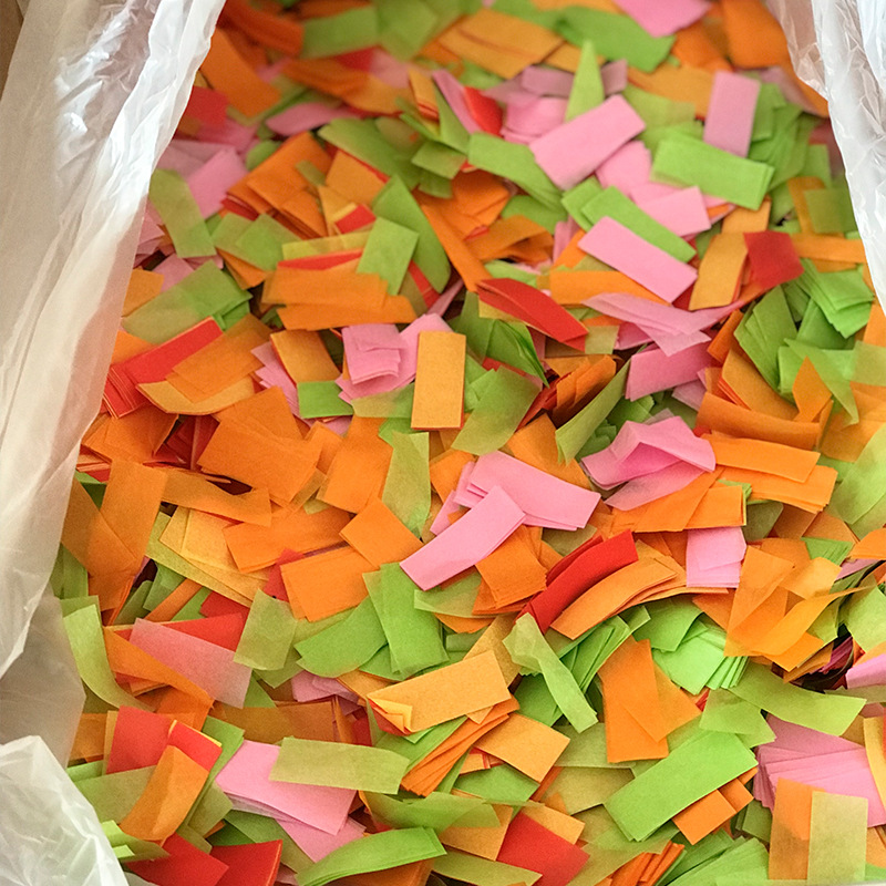 酒吧气氛手抛纸阻燃手抛彩纸片无味荧光手抛纸巾夜店气氛道具