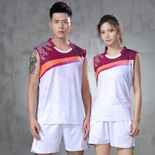 羽毛球服套装男女2020新款无袖速干透气排球比赛运动衣服网球裙裤
