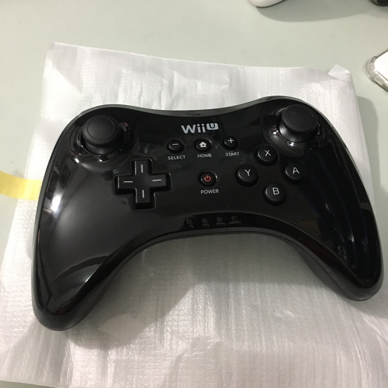 任天堂wiiu经典por手柄牛角手柄 游戏无线震动手柄 裸装 送数据线