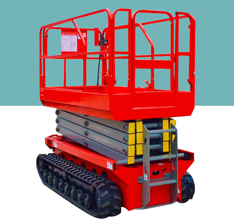 履带自行走剪叉升降机果园山丘地带升降台越野剪叉高空作业升降机