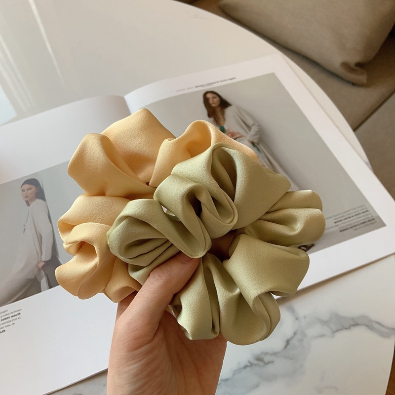 Korean Dongdaemun Hair Rope Female Temperament French Pig Large Intestine Hair Ring Wholesale Silk Satin Tie Hair Rope Hair Accessories Female