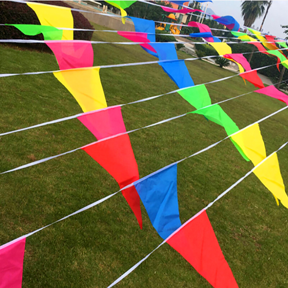 派对装饰小彩旗三角旗串旗可定制工地开业布置场地广告活动批发