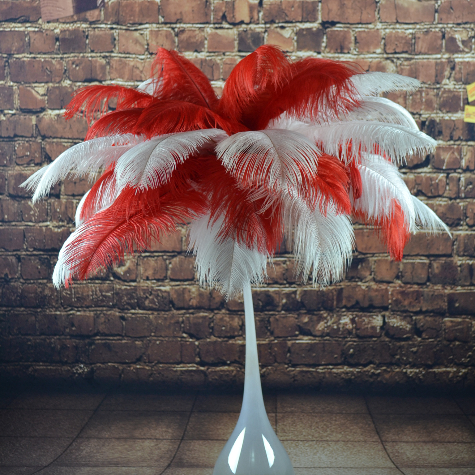 南非进口鸵鸟毛高档舞台表演婚庆装饰路引桌花白色大鸵鸟羽毛