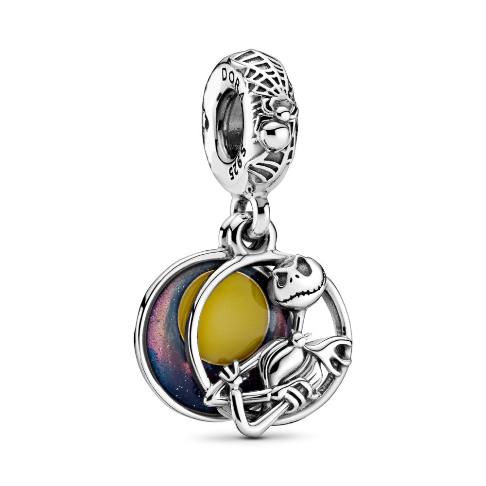 厂家直销潘家手链吊饰s925银圣诞夜惊魂双吊件坠子diy饰品配件