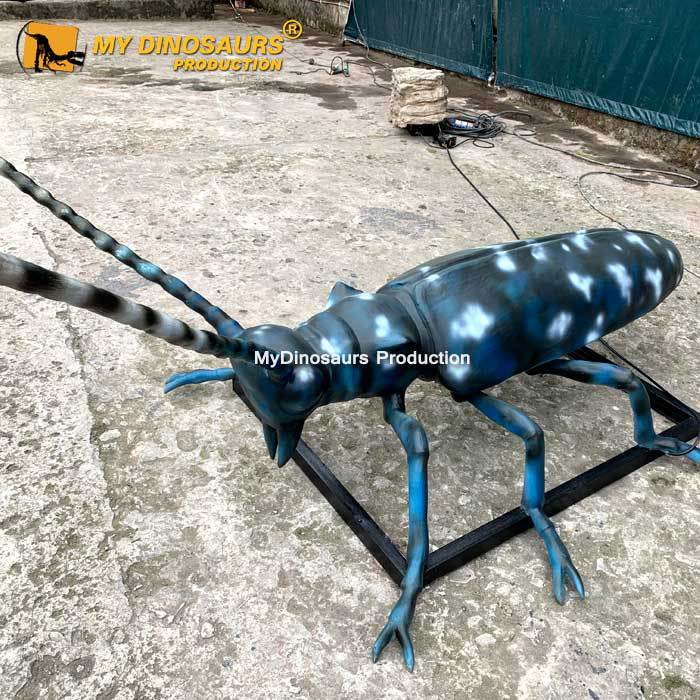 源头工厂-定制仿真硅胶机械千牛模型 昆虫公园园林景观电动玩具