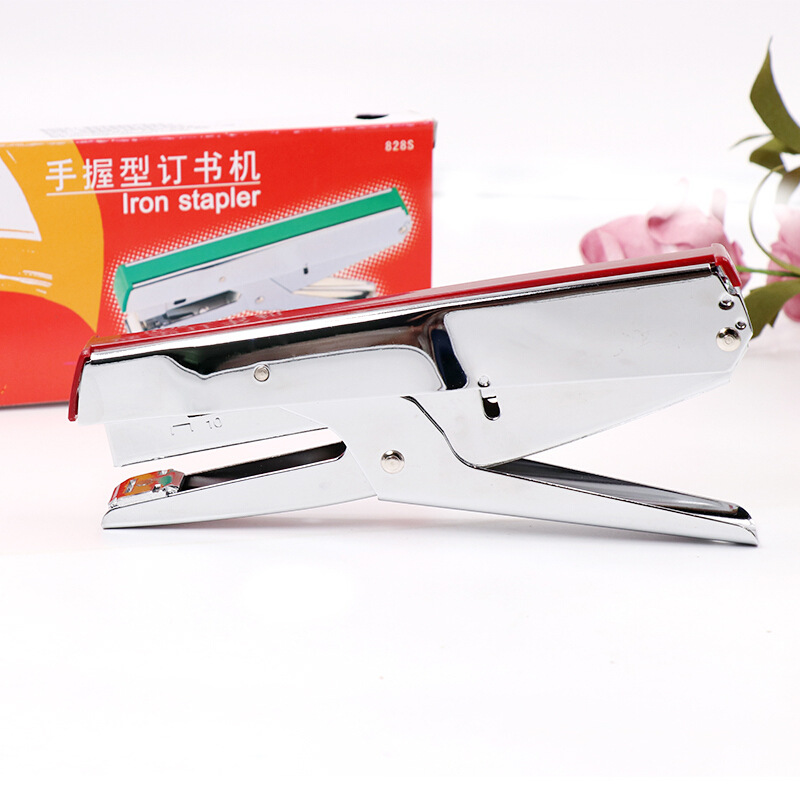 益而高828s订书器10号手握型轻巧手握式订书机中型钉书机订书器