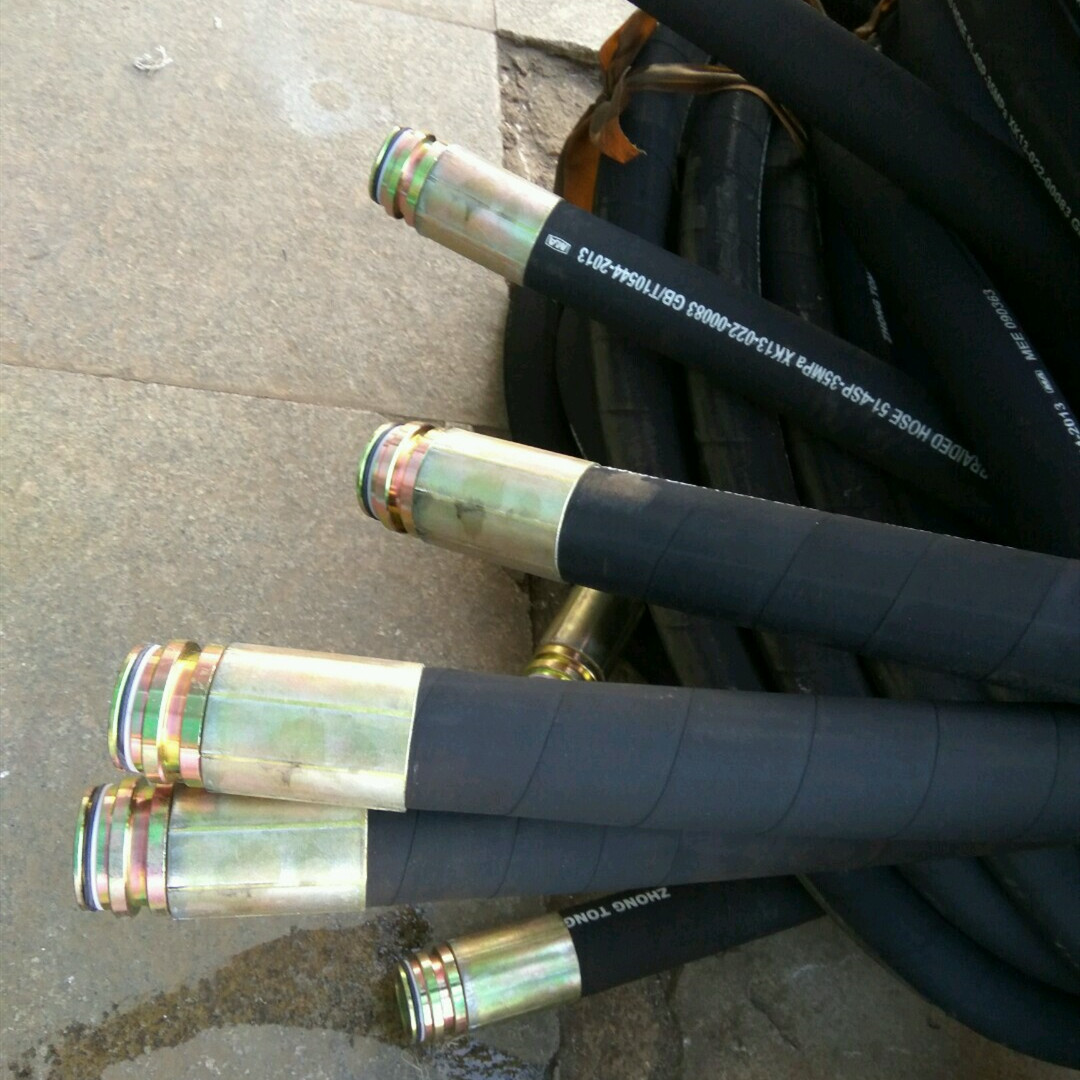 高压油管总成 钢丝编织液压胶管 耐高温高压油管 橡胶软管输油管