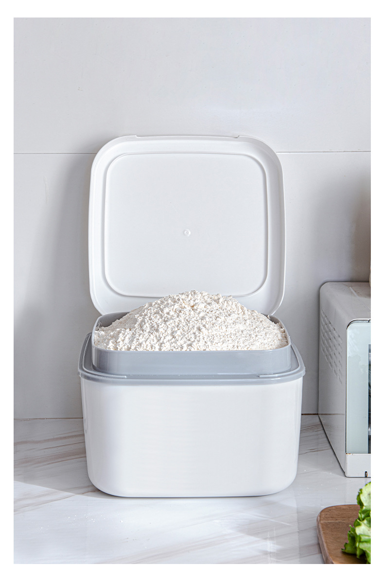 双庆厨房密封米桶10斤装面粉收纳箱塑料家用带盖式塑料米缸1181