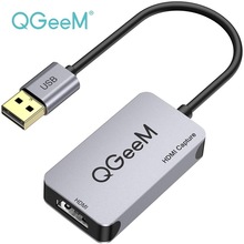 QGeeM HDMI采集卡音视频捕获器用于直播兼容主流操作系统任天堂