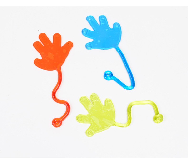 厂家直销粘性小手粘粘手掌儿童怀旧玩具小号甩手伸缩小粘手