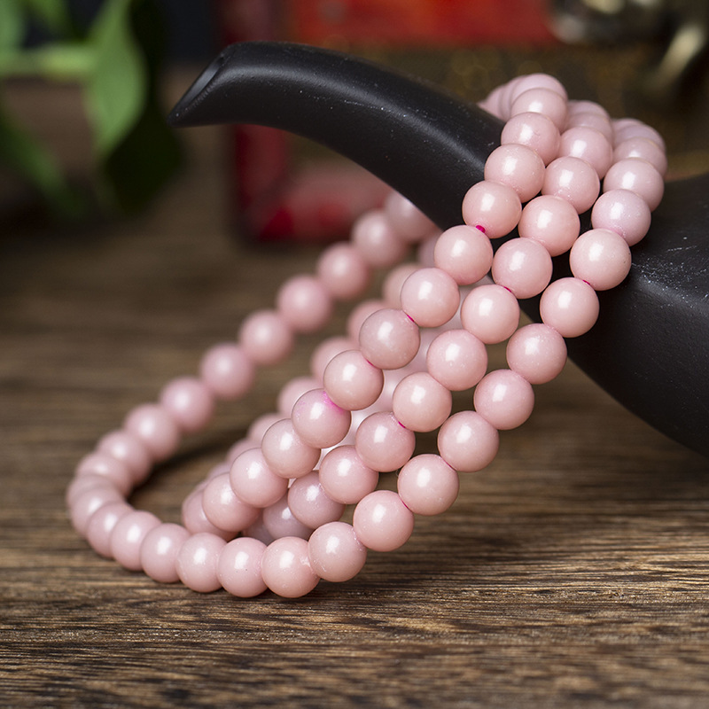 天然粉澳宝三圈手链 新品澳宝全粉手链无杂 女士水晶直播商品批发