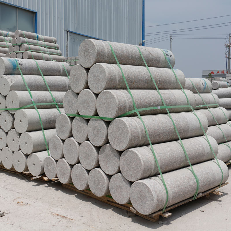 异型石材挡车柱 花岗岩挡车石柱停车场人行道止车石柱五莲花石柱