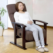 日式实木扶手沙发懒人电脑电视可折叠单人休闲舒适躺椅榻榻米