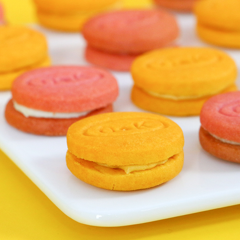 九龙巴士爆粒咔咔跳跳糖夹心马卡龙饼干袋装300g 特色新品零食