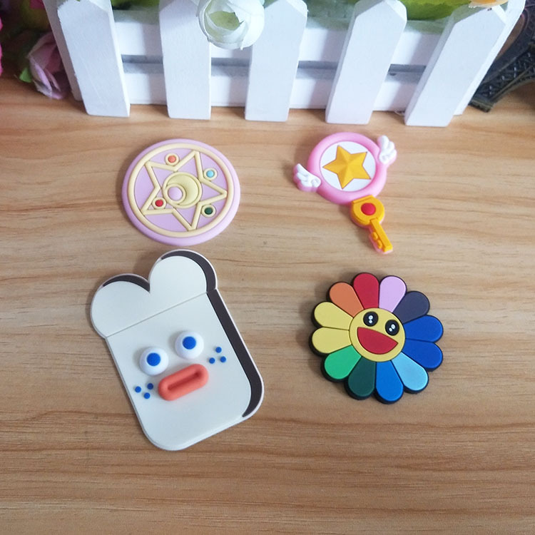 创意卡通pvc软胶材质手机支架美容包包diy手工配件厂家直销