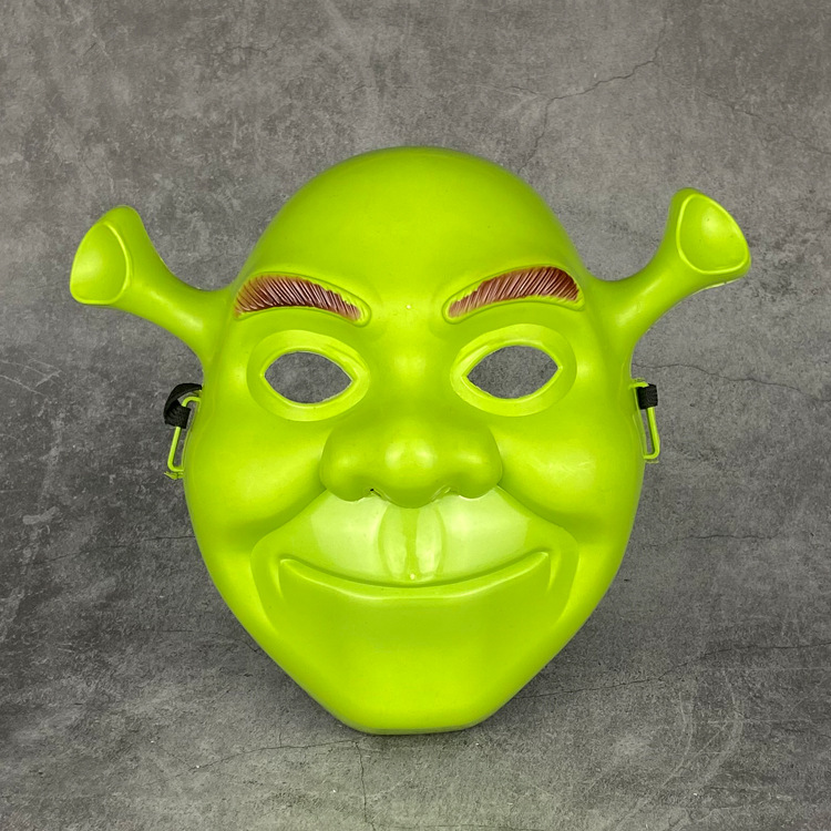 史莱克面具儿童成人卡通动漫绿色全脸面具搞怪舞会表演道具面具