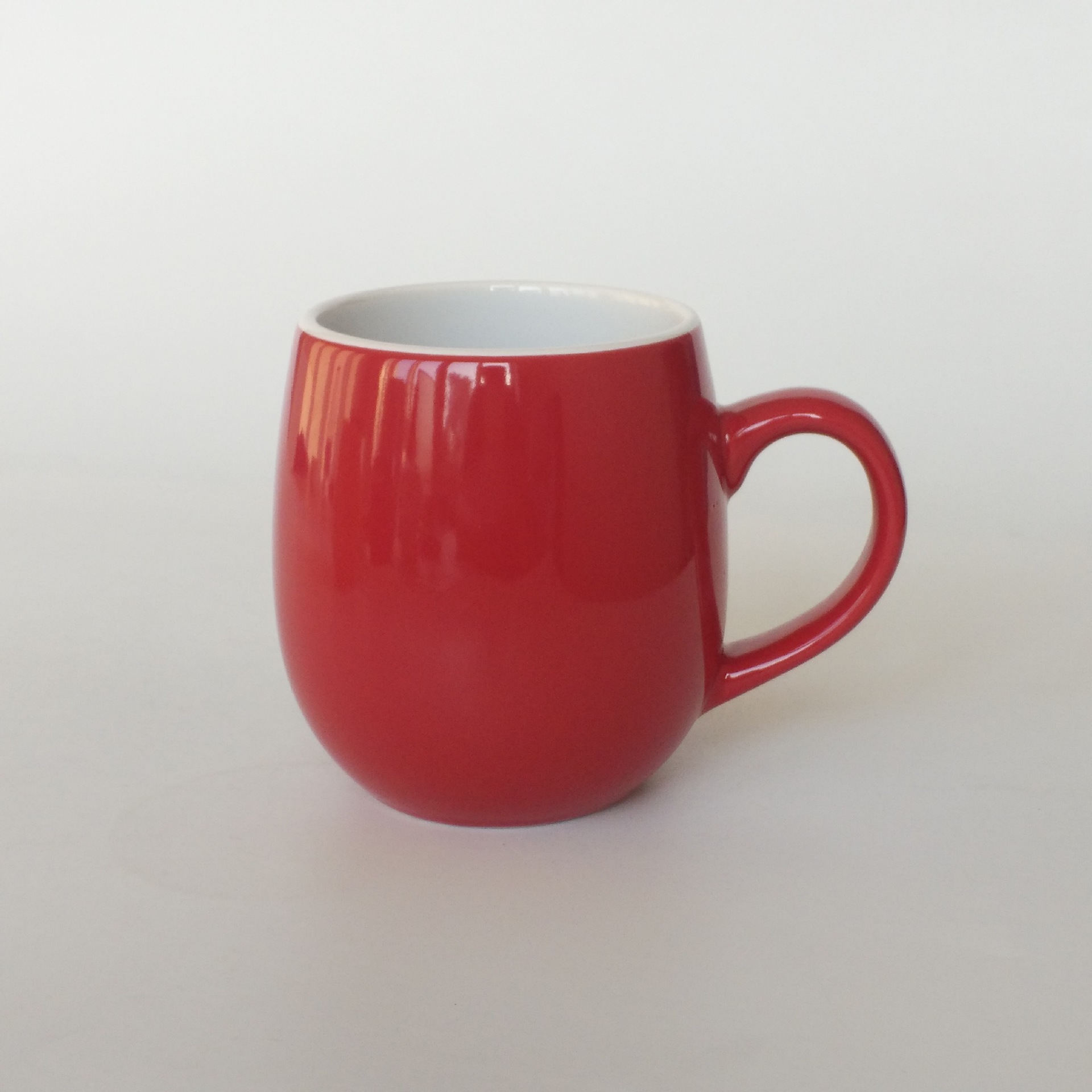 双色釉圆肚子陶瓷杯 鼓肚陶瓷马克杯 可以定做logo杯身颜色可定制