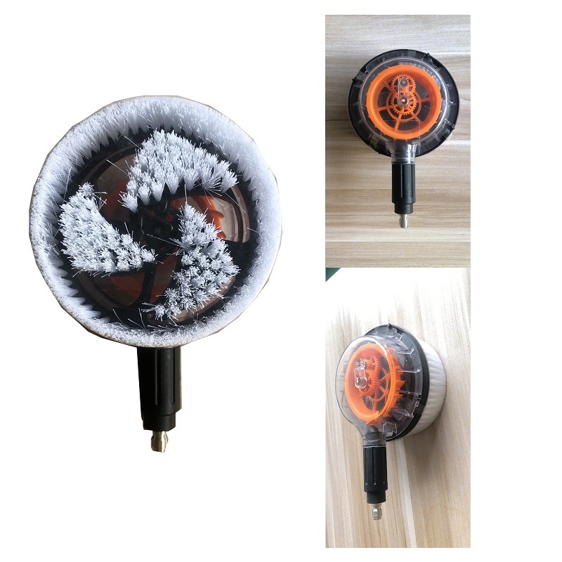 1/4快接手提高压洗车机刷洗车刷圆毛刷旋转刷通水毛刷擦车刷轮刷