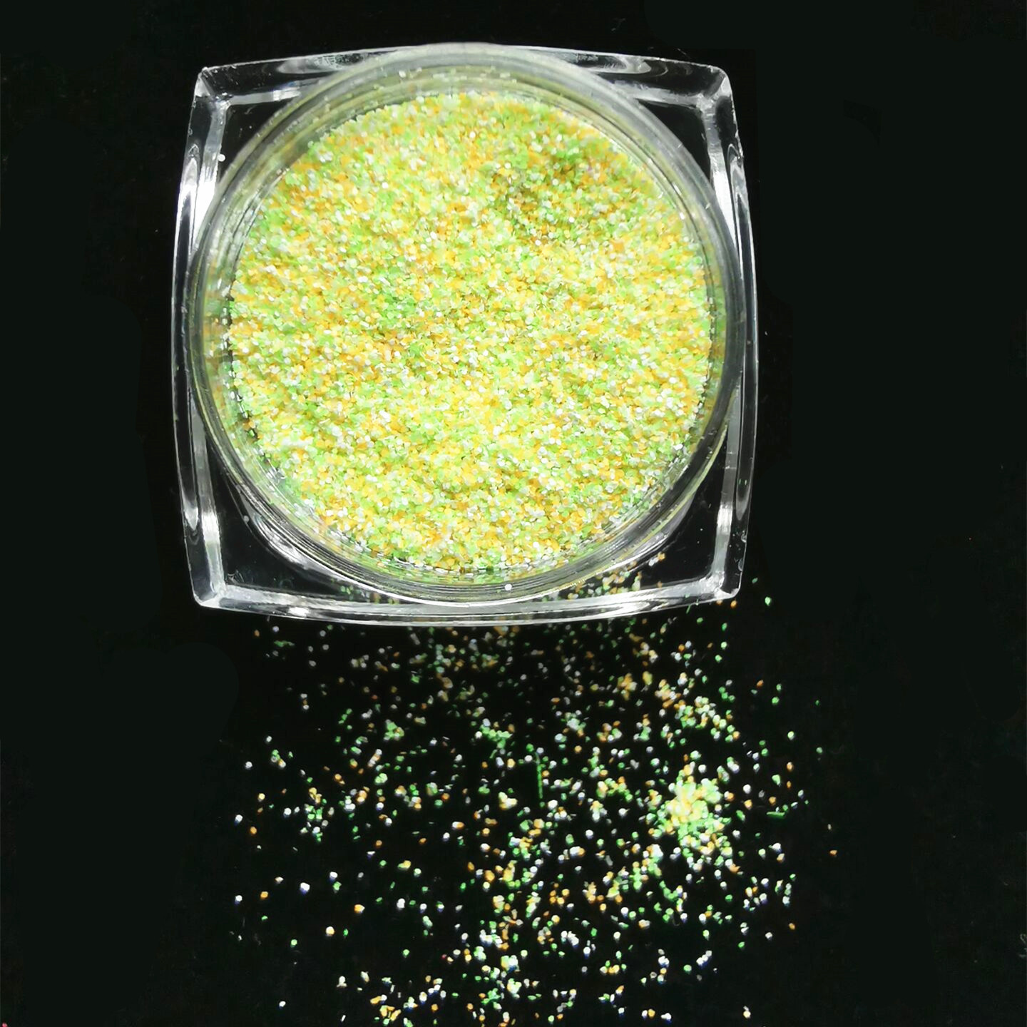 美甲热销12色彩虹粉 哑光砂糖粉 美甲饰品指甲闪粉亮片史莱姆材料